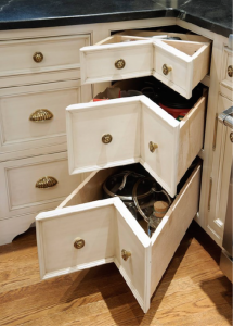 Angled Front Drawers - White